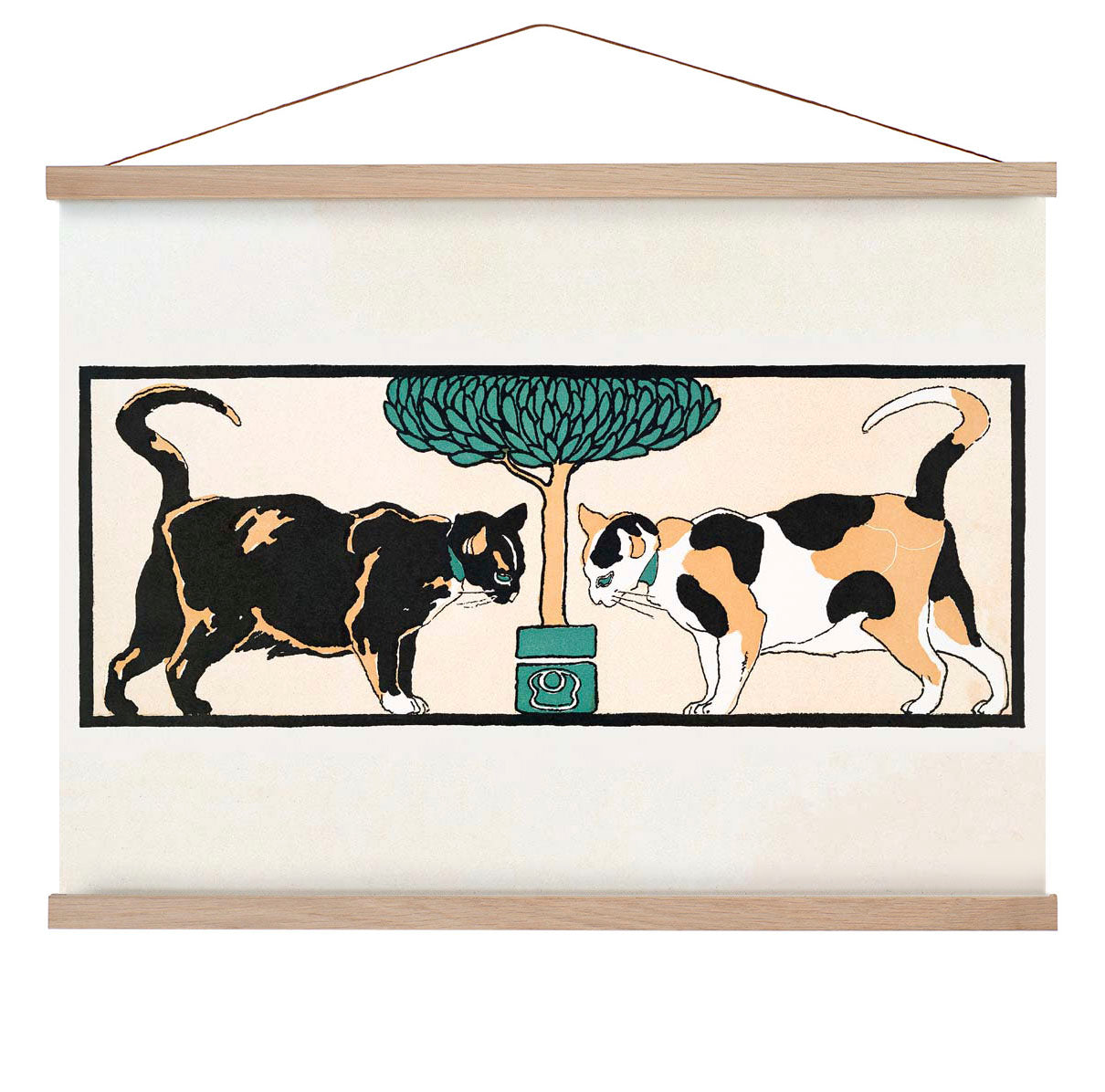 Cats Under a Tree by Edward Penfield