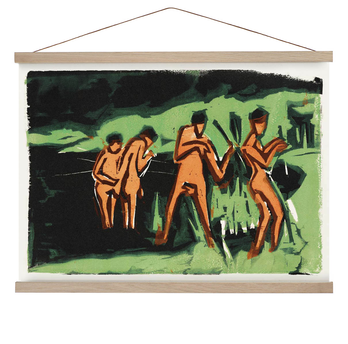Bathers Throwing Reeds by Ernst Kirchner