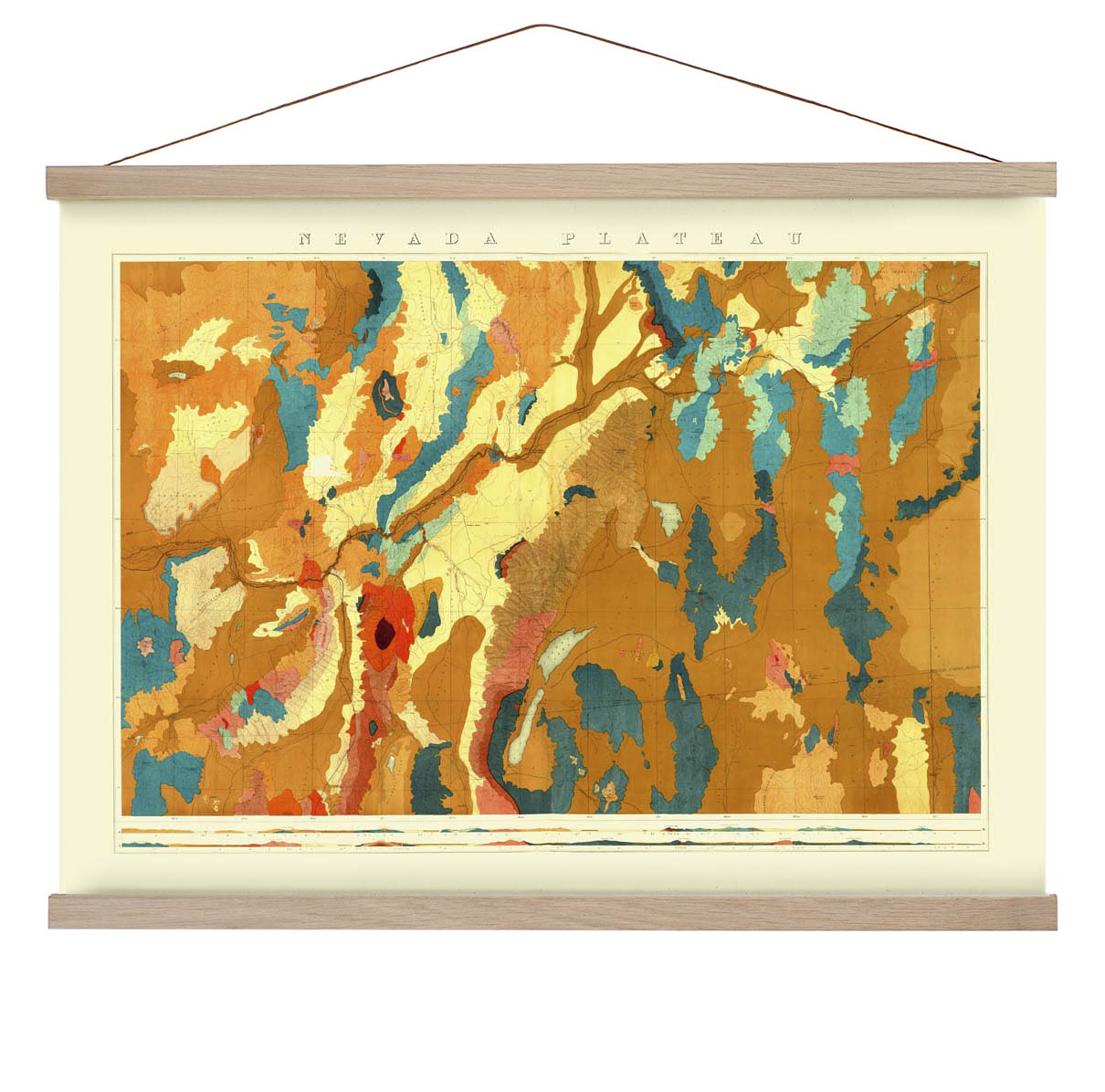 Geologische Karte des Nevada Plateaus