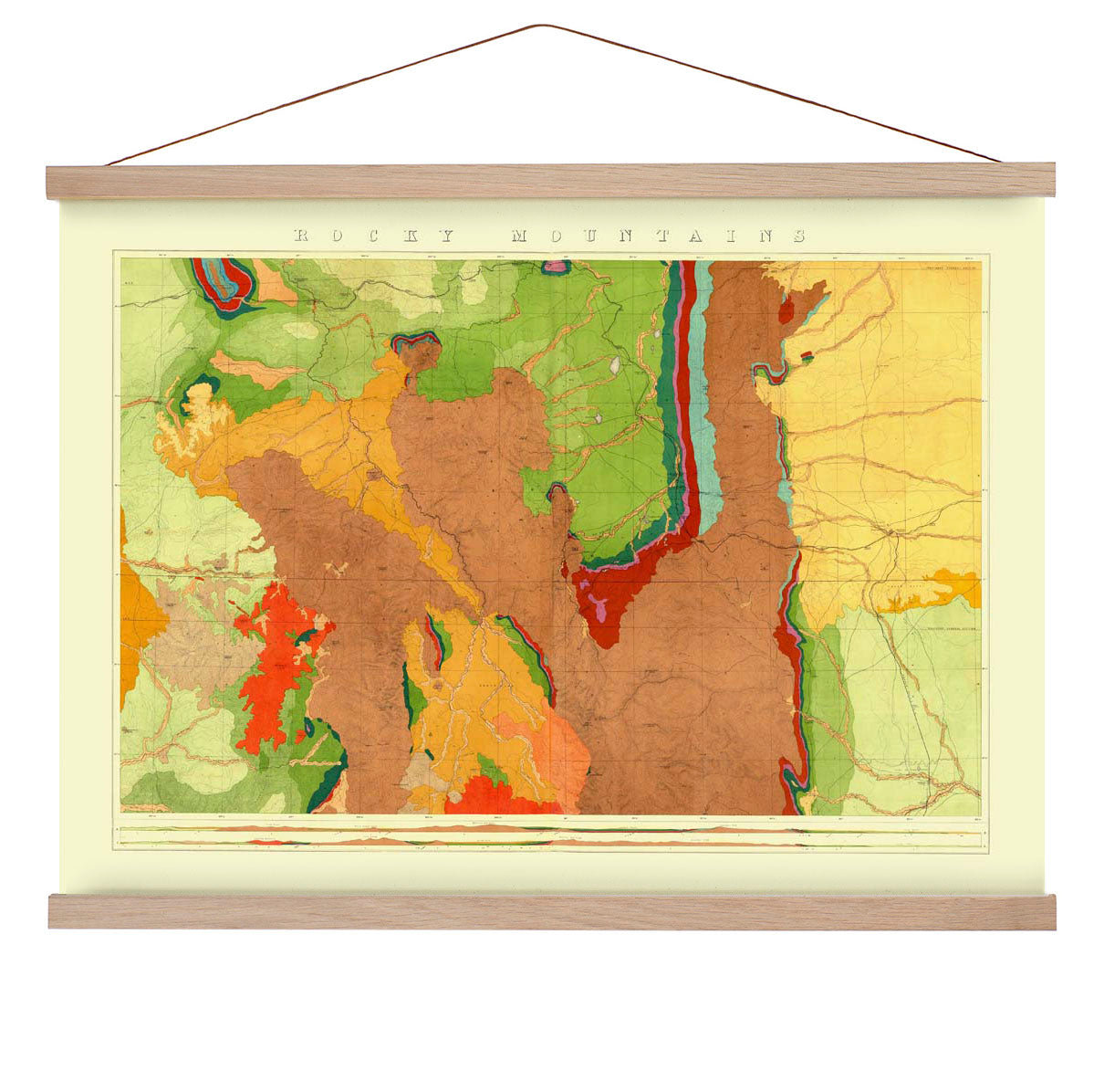 Geologische Karte der Rocky Mountains