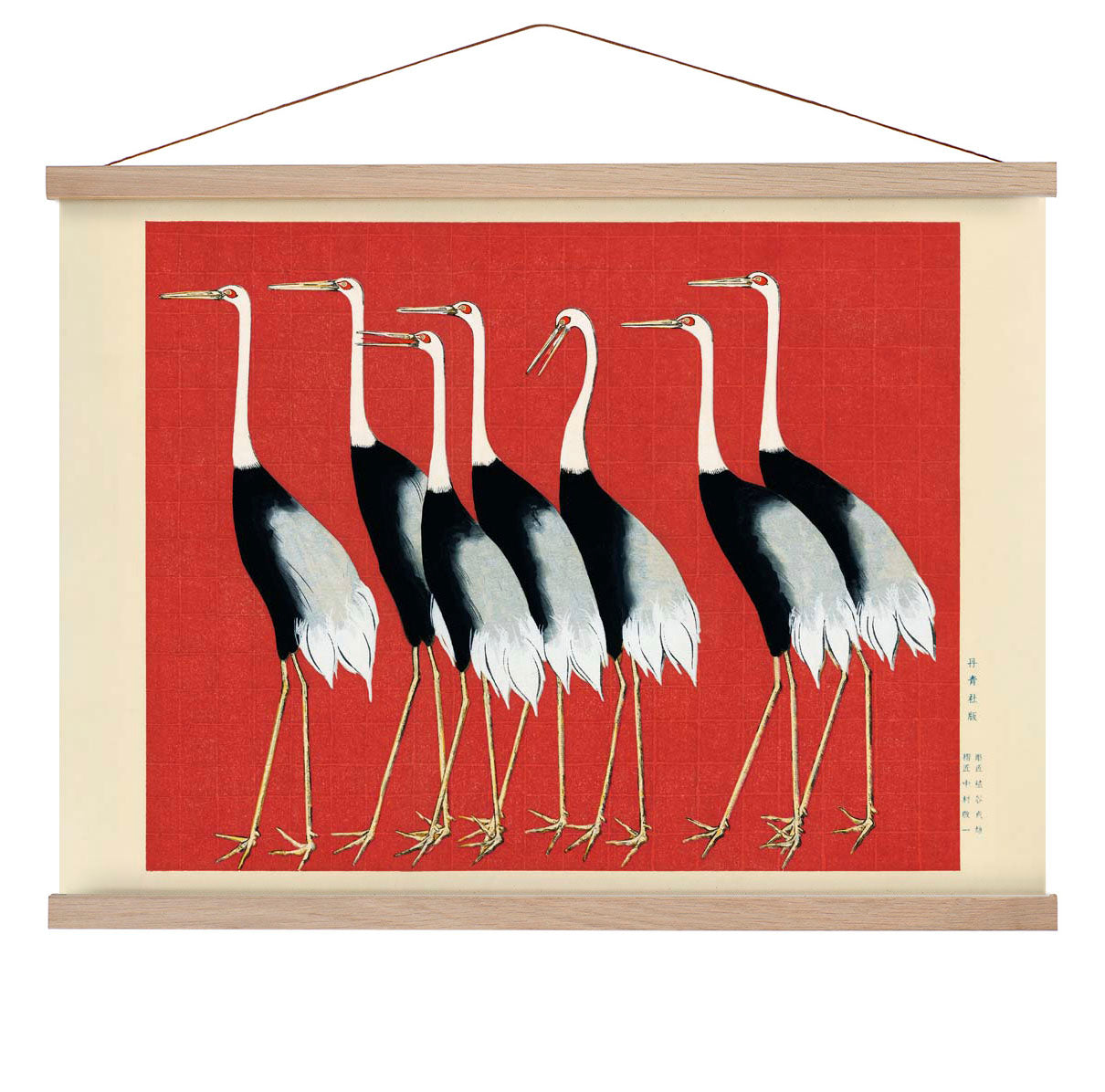 7 Vögel von Korin in Rot