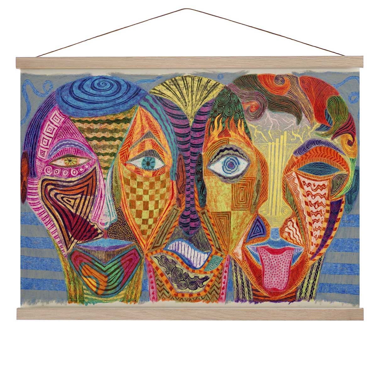 Jersey Lila Blumenmarkt