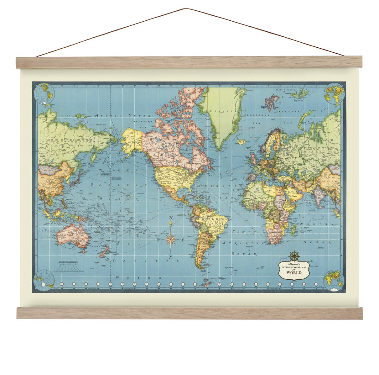 Internationale Karte der Welt Poster