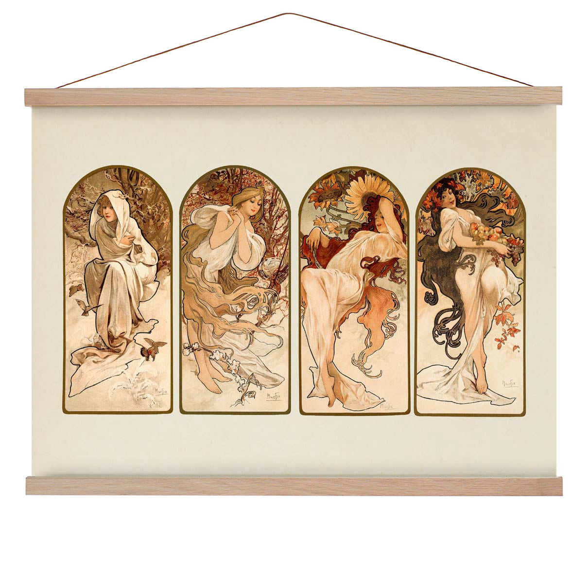 Die Jahreszeiten von Alphonse Mucha