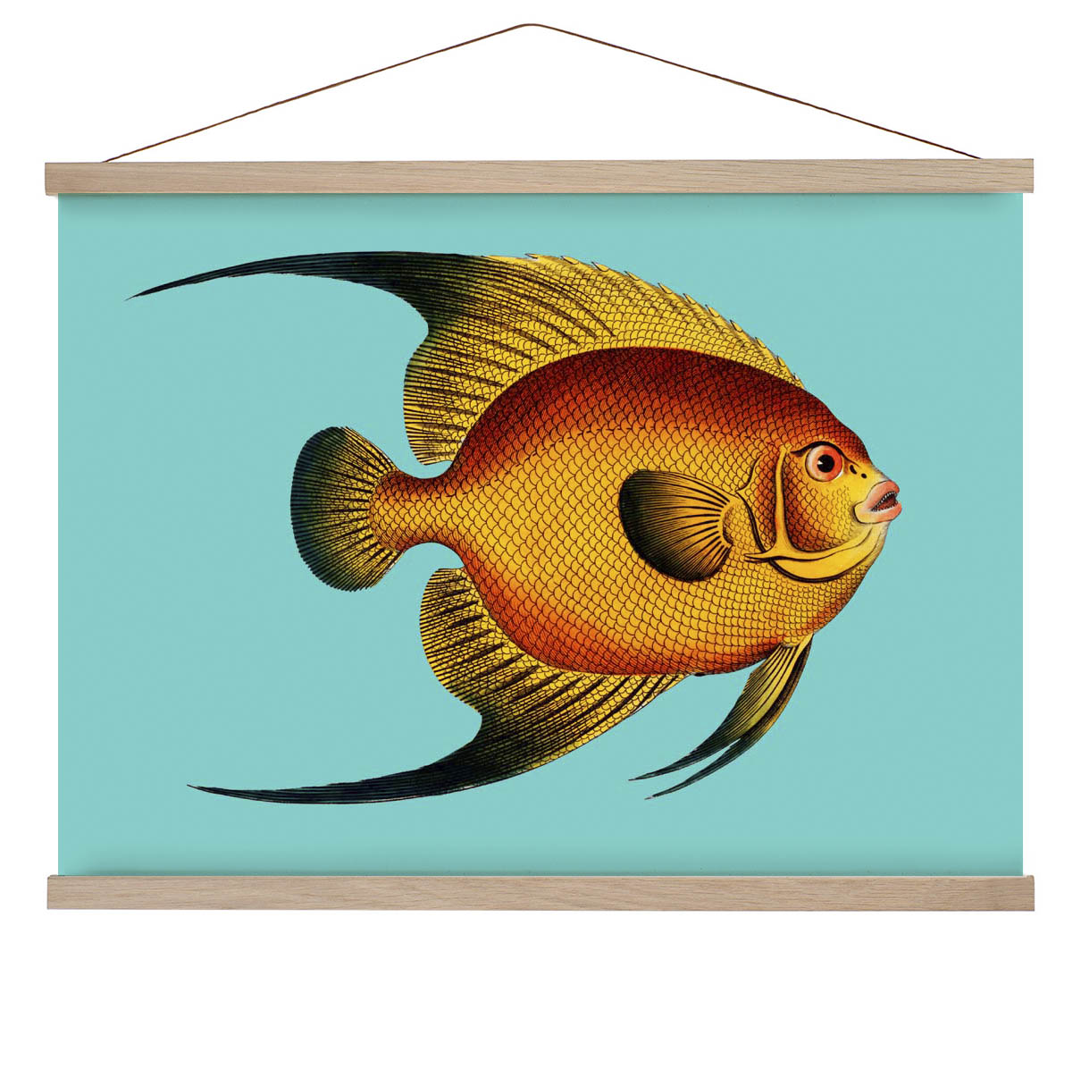 Türkisfarbener Fisch Poster