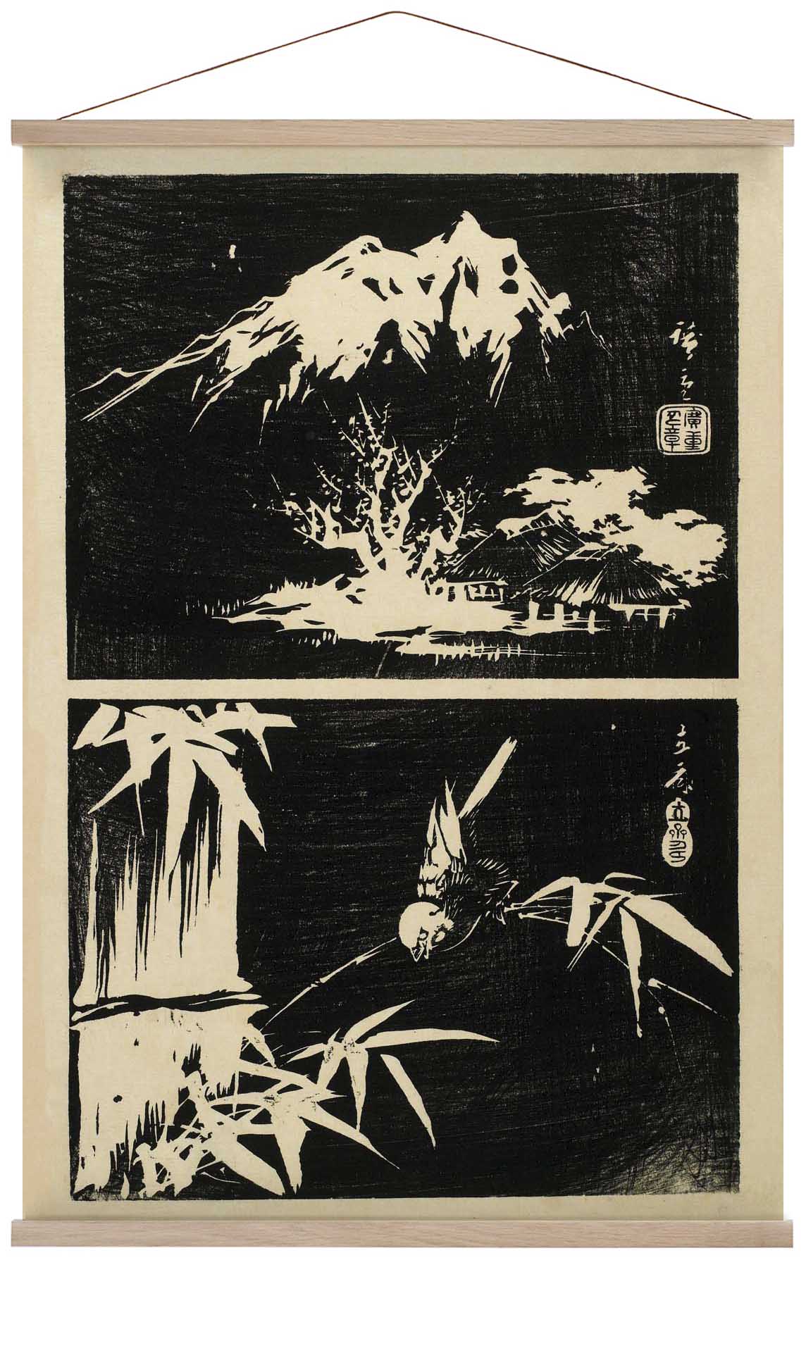 Two Lithographics of Bamboo