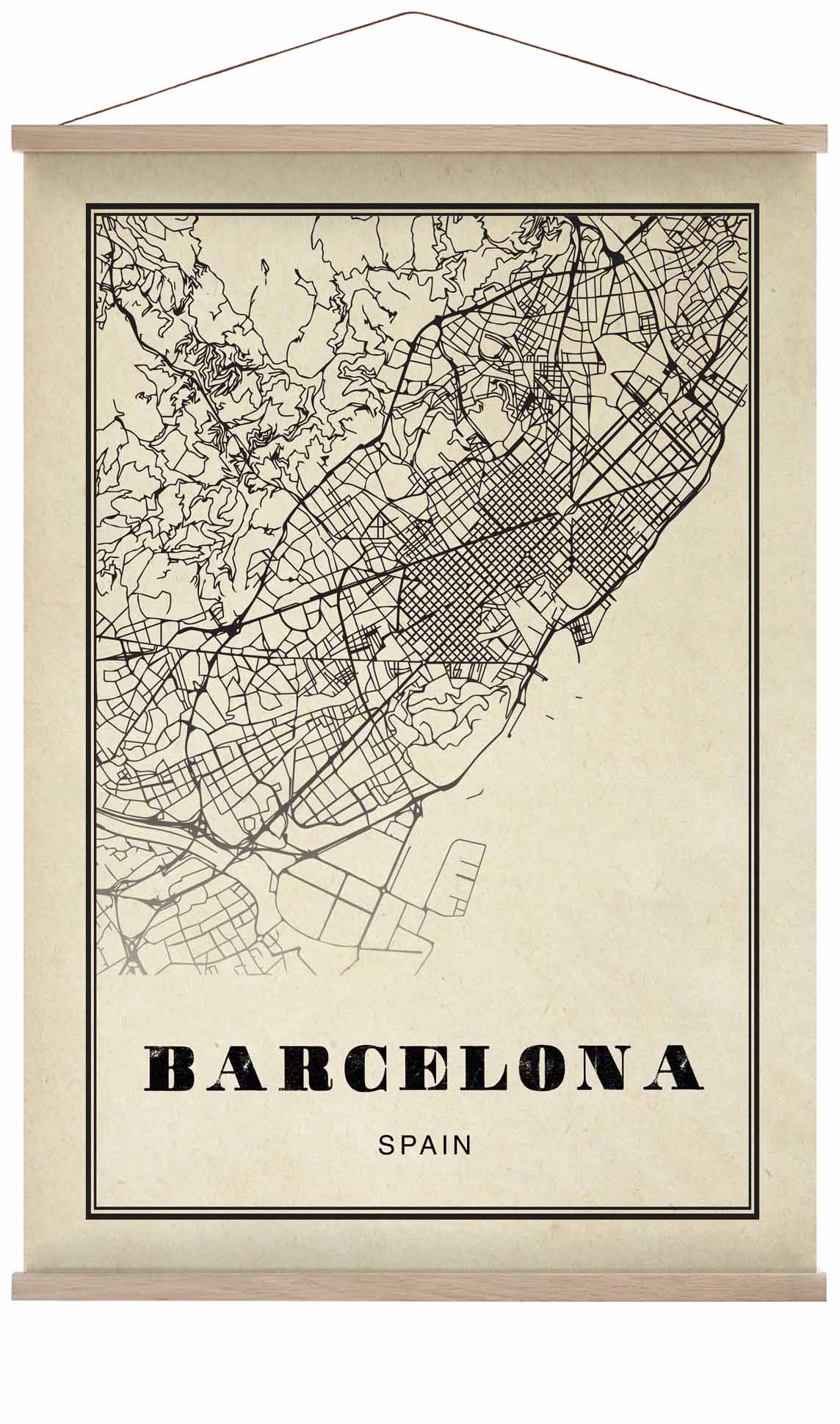 Barcelona City Sepia