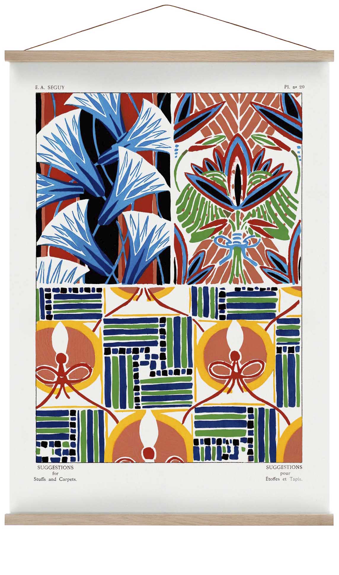 Vintage Flower Patterns Plate Nr 20 by E.A. Séguy