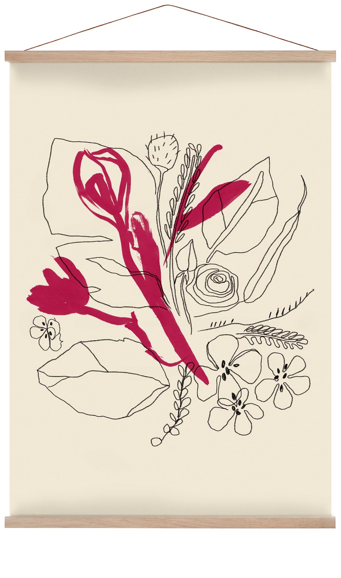 Bouquet Magenta and Black lines