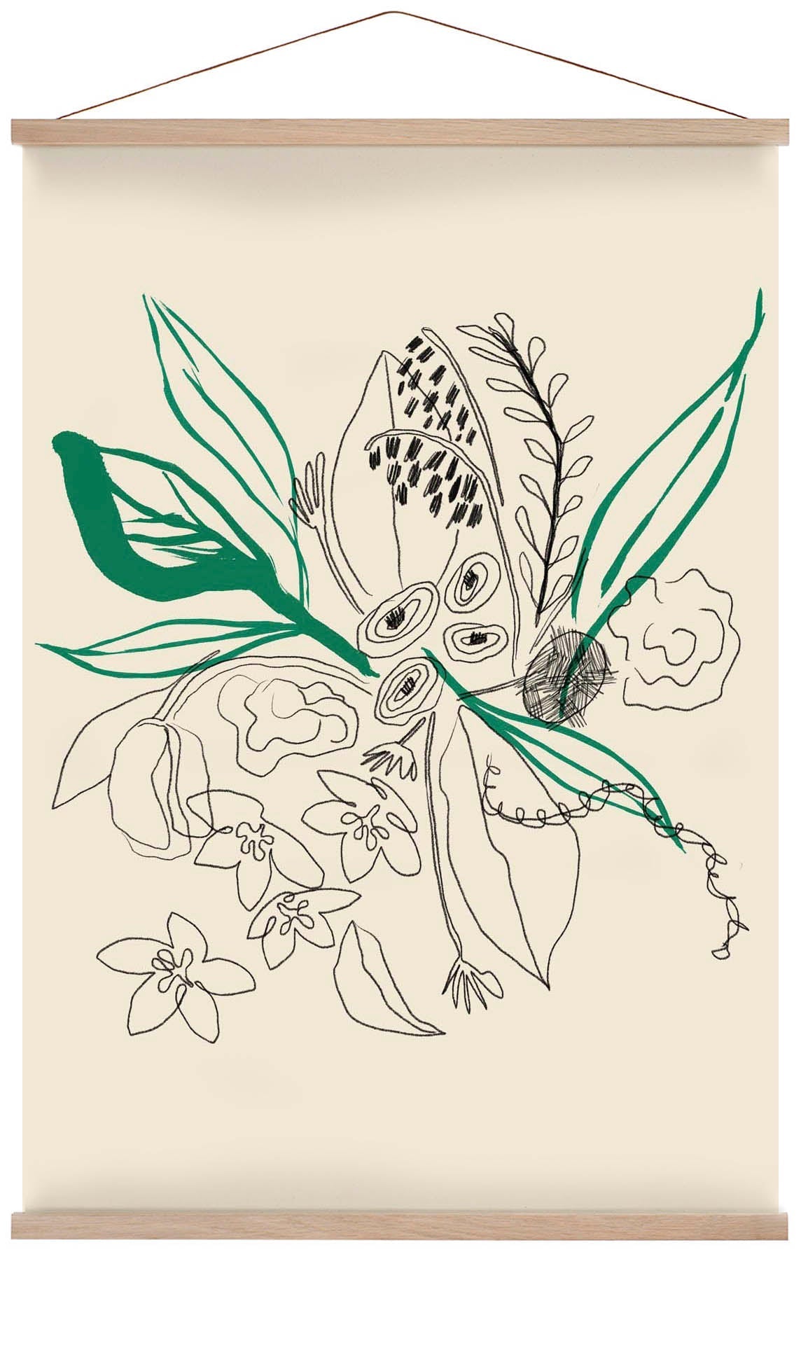 Bouquet Green and Black lines