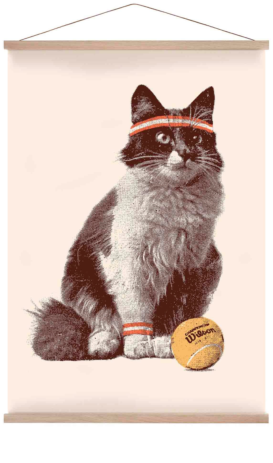 Cat Tennis by Florent Bodart