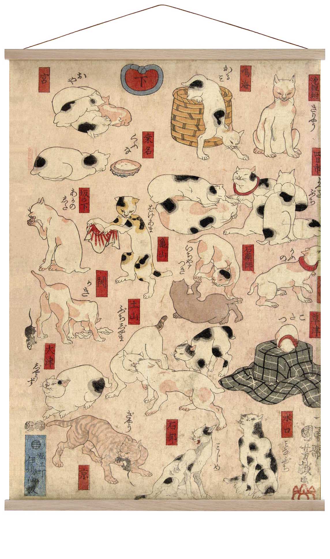 Cats of Tokaido by Kuniyoshi