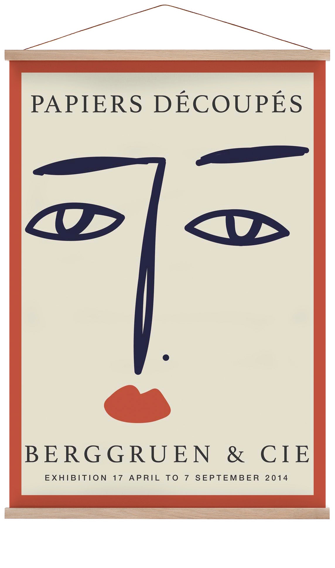 Woman Face Papiers Découpés Art Print