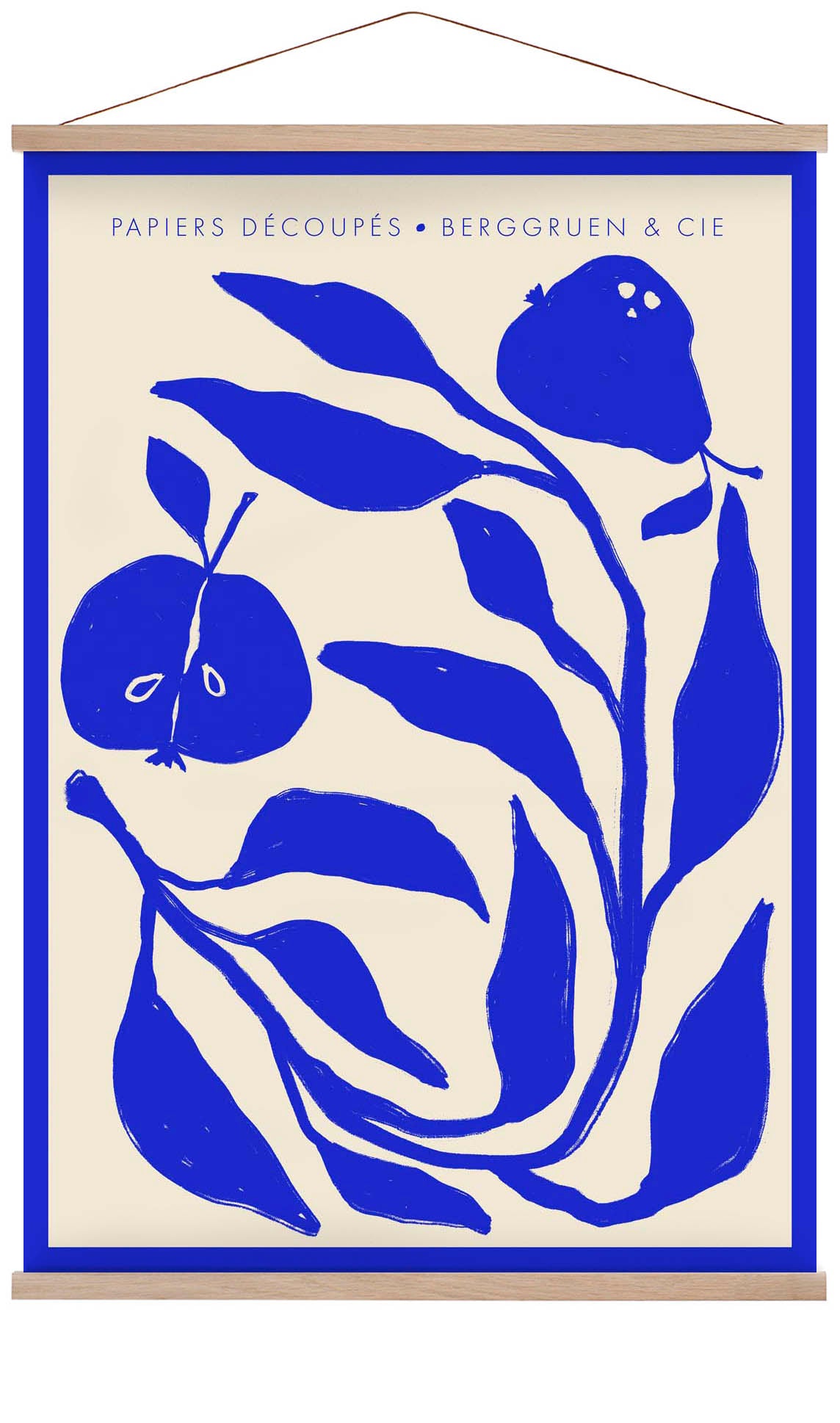 Apples Pears Blue Papiers Découpés Art Exhibition