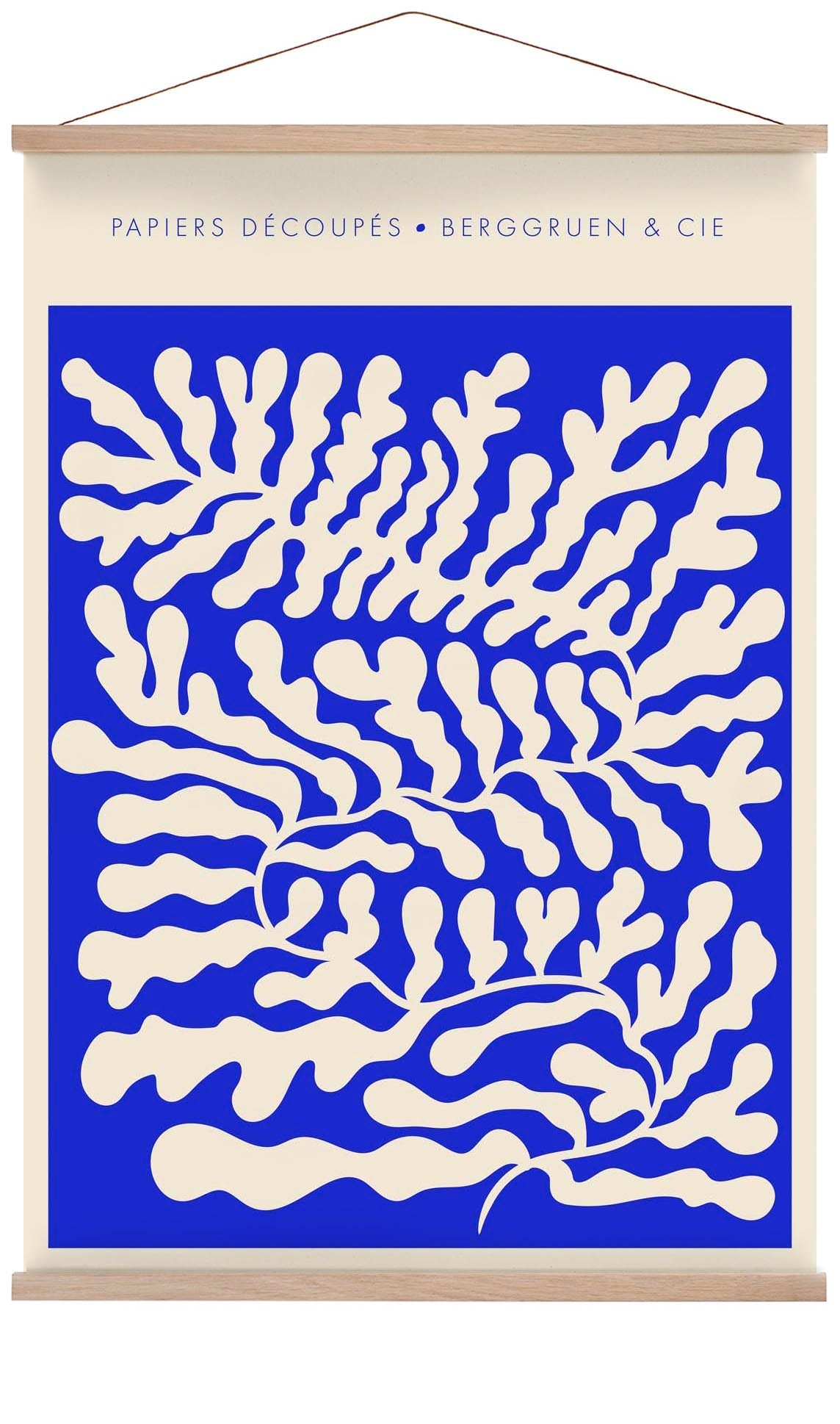 Umgedrehtes Seegras Papiers Découpés Kunstausstellung Poster