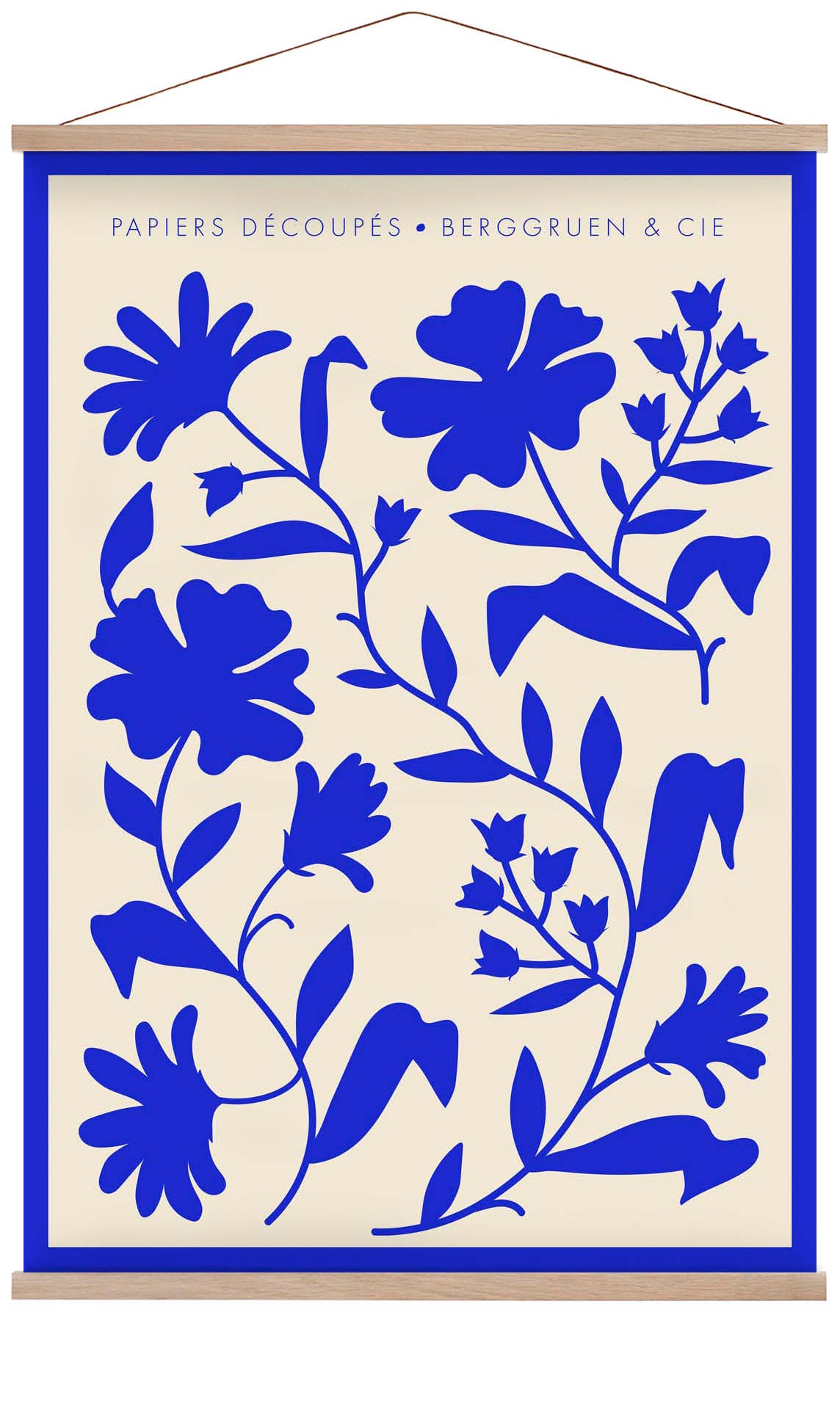 Wild Flowers Blue Papiers Découpés Art Exhibition