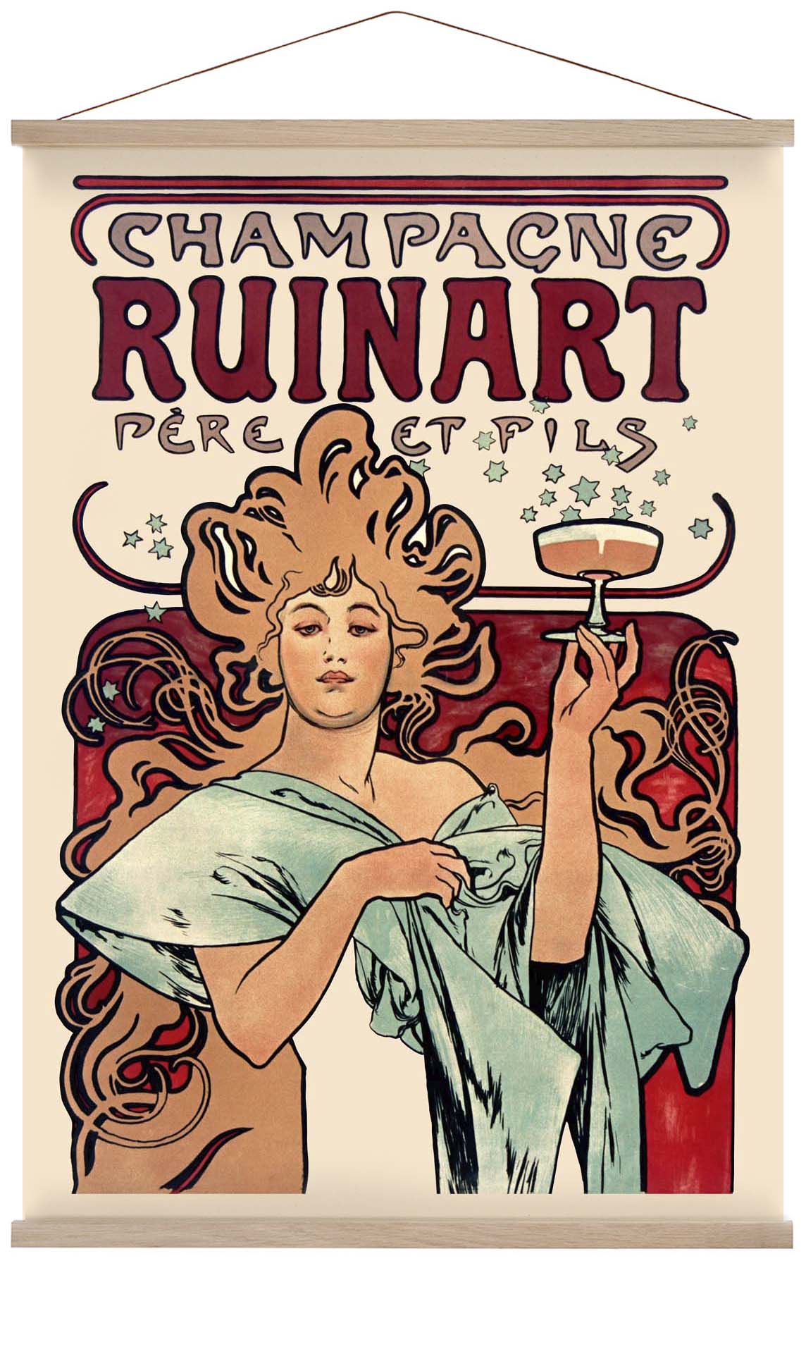 Champagne Ruinart by Alphonse Mucha