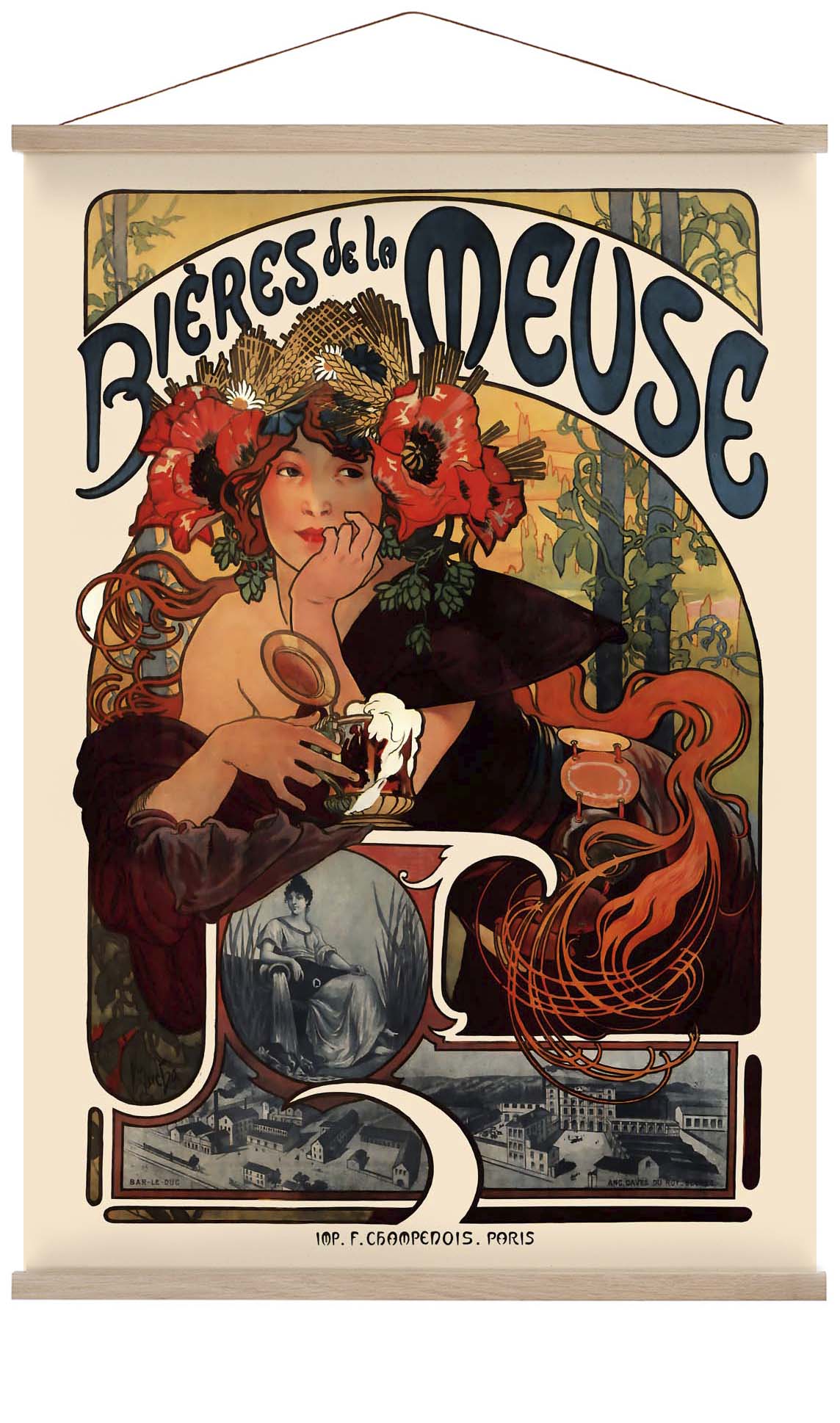 Bieres de la Meuse by Alphonse Mucha