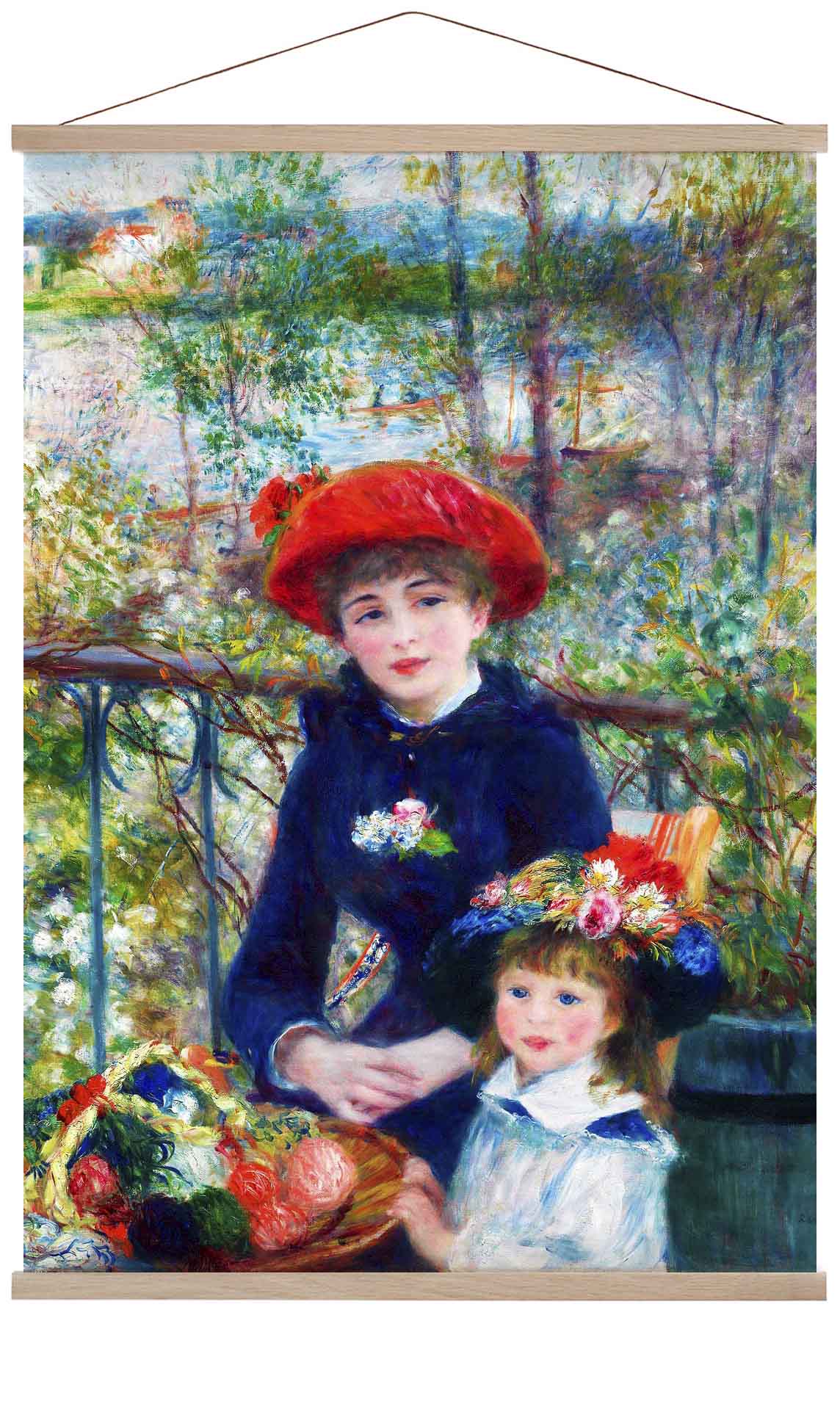 Two Sisters On the Terrace Painting by Pierre A. Renoir