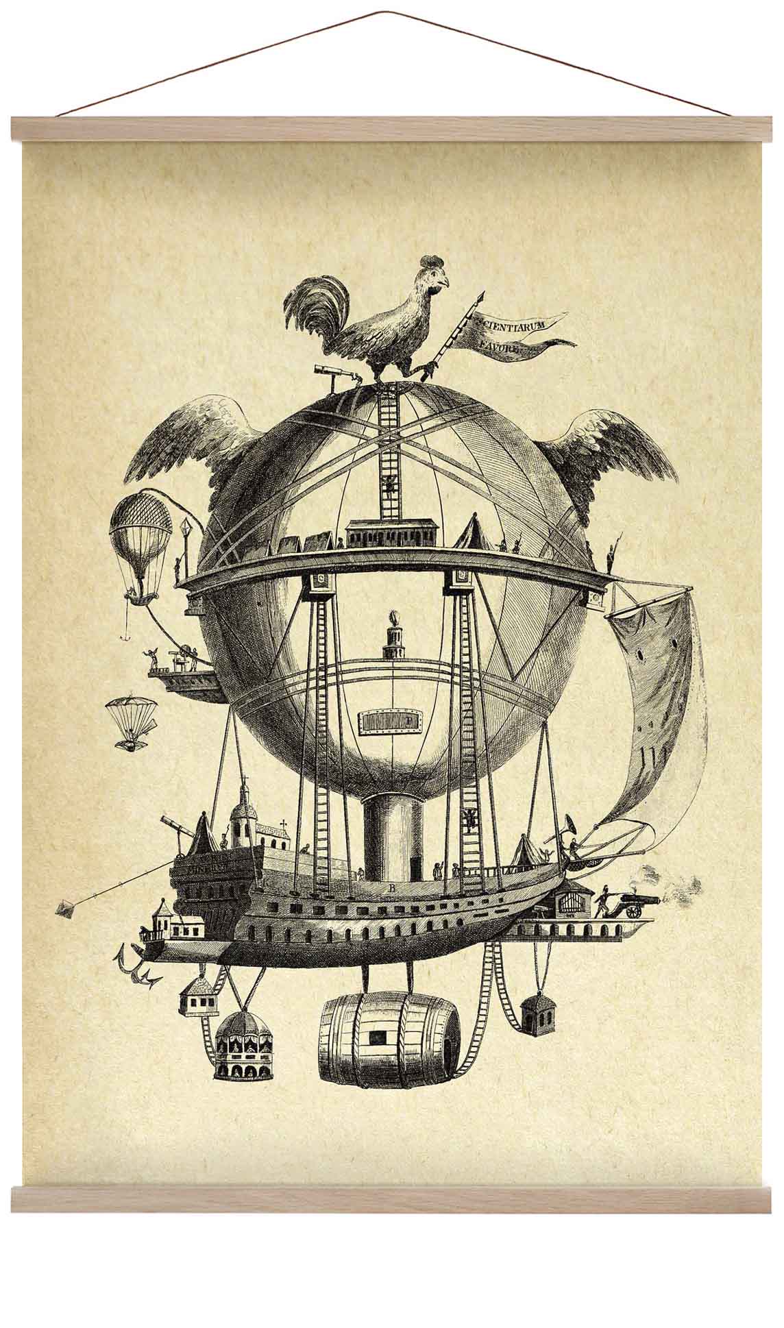 The Impossible Balloon - Vintage Transportation Sketch Idea