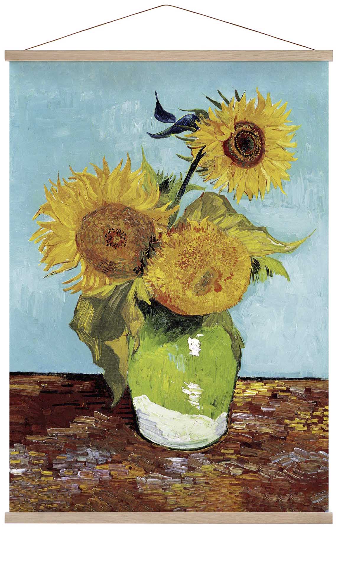 Vase with Three Sunflowers by Van Gogh