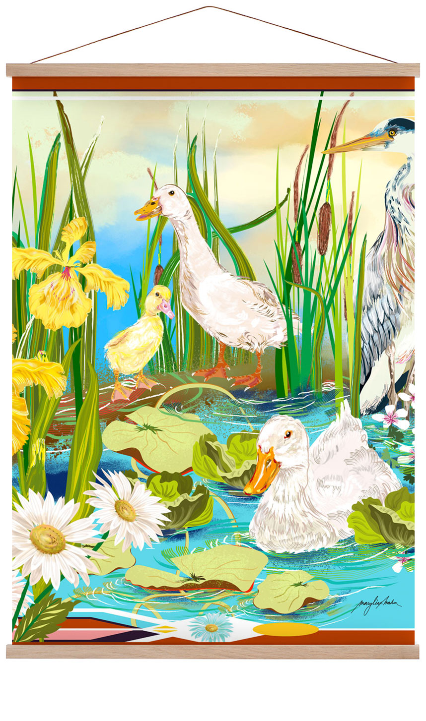 Art Deco Pekin Ducks by Marylène Madou