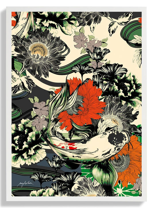 Koi-Teich Japan Kimono von Marylène Madou