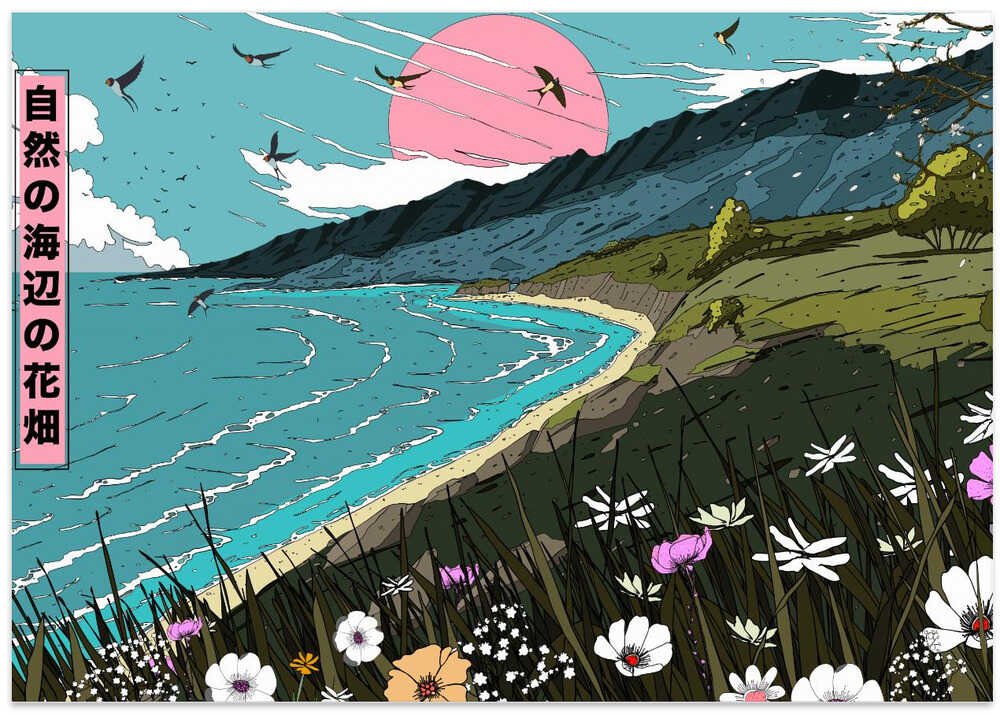 Natures Costal Meadow Panormama by Nicholas