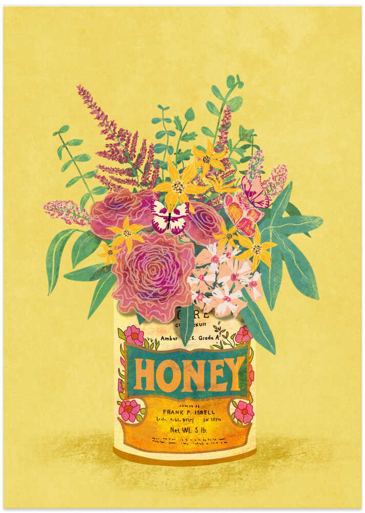 Flowers In a vintage Honey Can by Raissa Oltmanns
