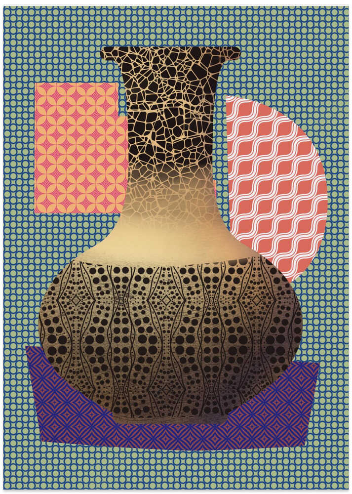 Yellow Vase and Purple Mat by Little Dean