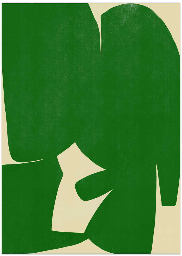 Large Abstract Cut Out In Green by Little Dean