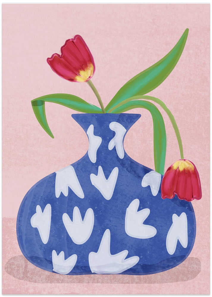 Tulpe in vase by Raissa Oltmanns