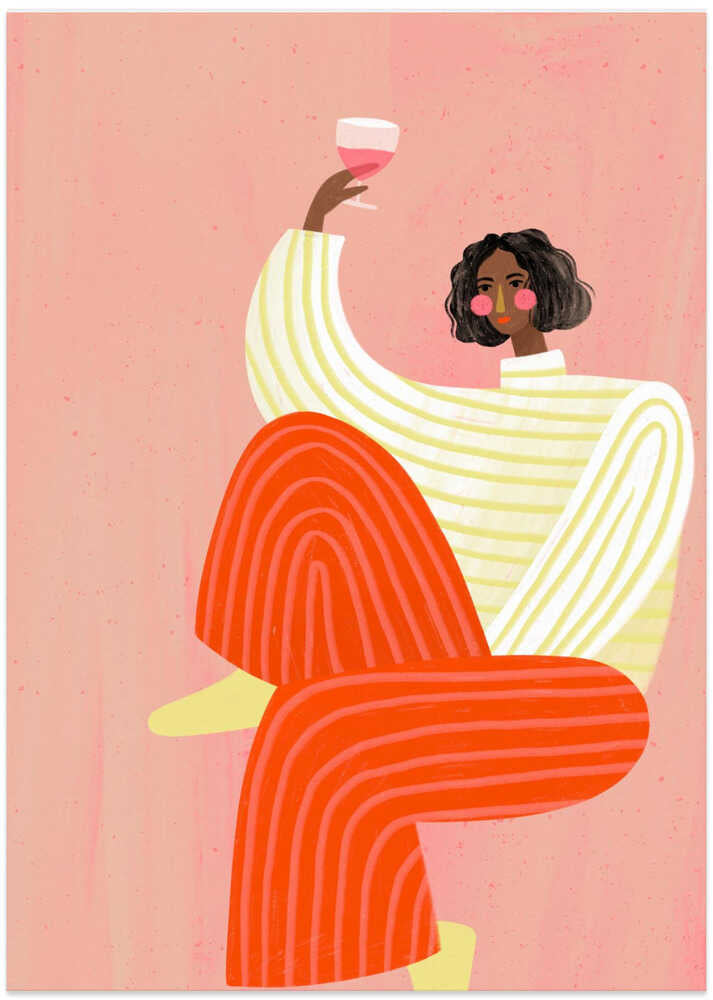 The Woman With The Glass of Wine by Bea Müller