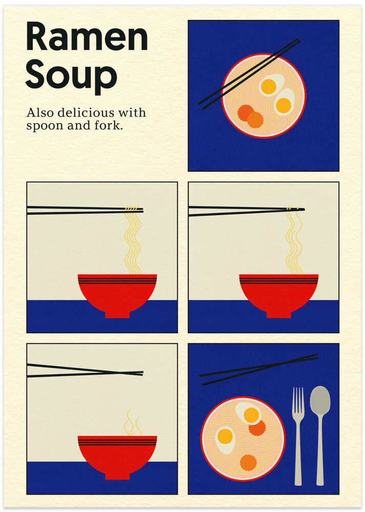 Poster Ramen Soup by Rosi Feist