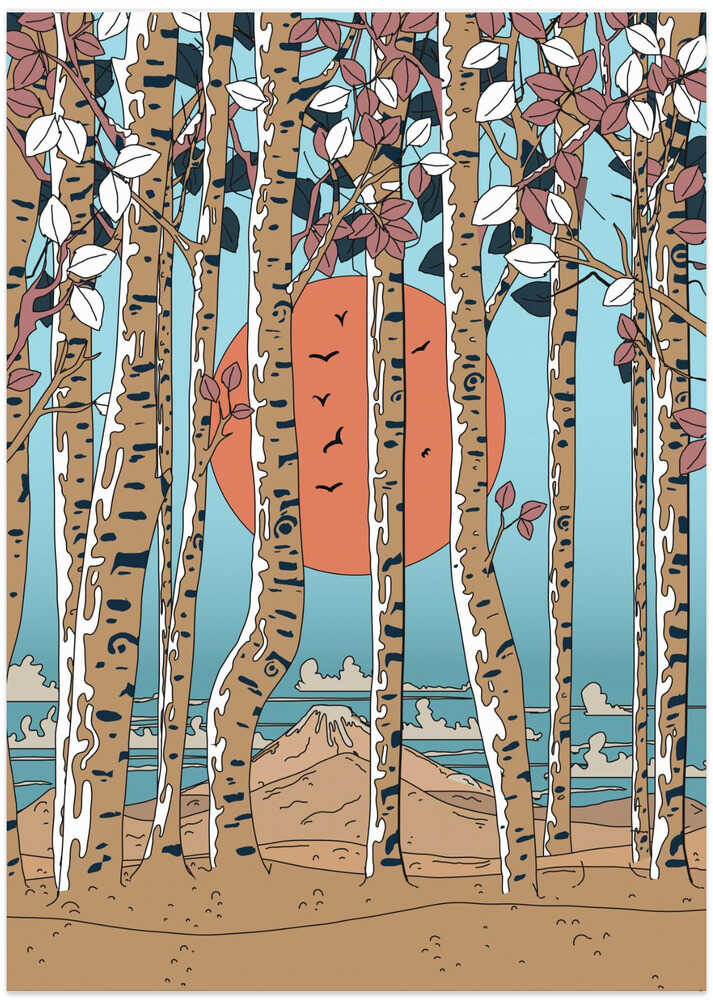 Japanische Birkenbäume von Nicholas