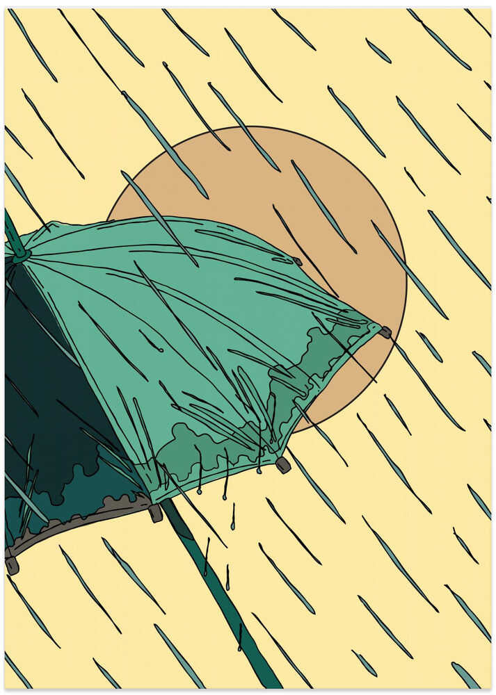 Umbrella in the Rain by Nicholas
