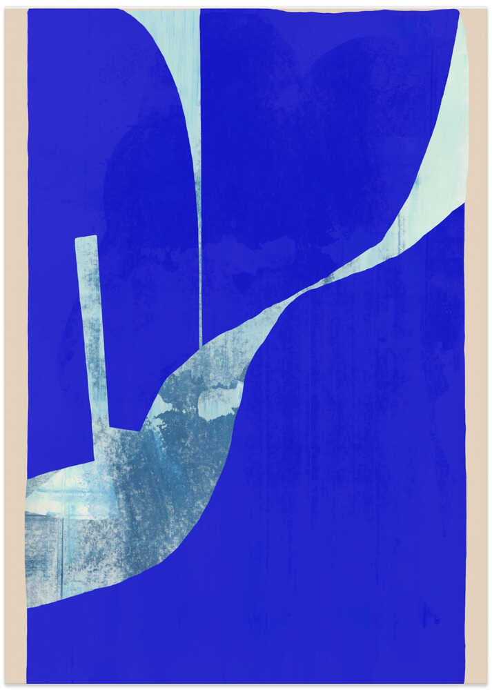 Blue Background With A Dynamic White Curve by cartissi