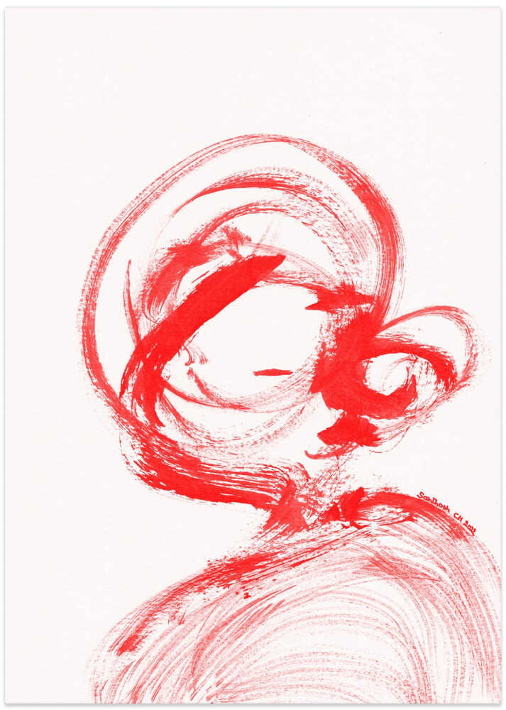 Swirling Red Essence by Santhosh ch