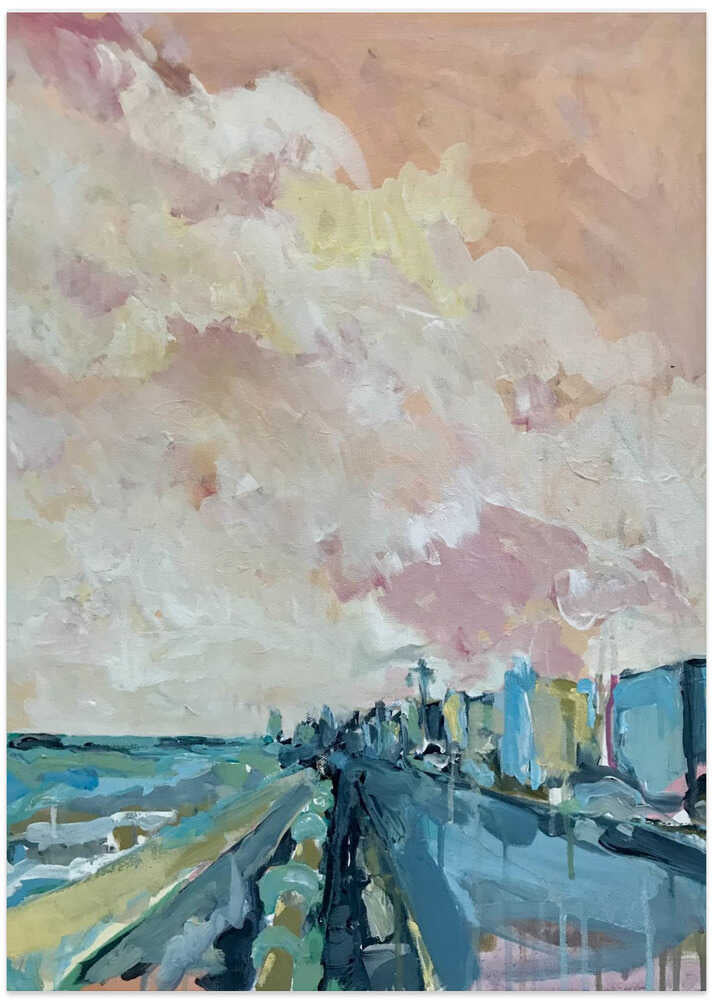 Pastellfarbene Skyline Drift von Alice White