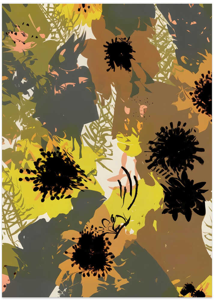 Yellow Ochre Florals by Uma Gokhale