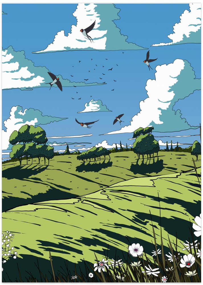 Landschaft im Sommer von Nicholas