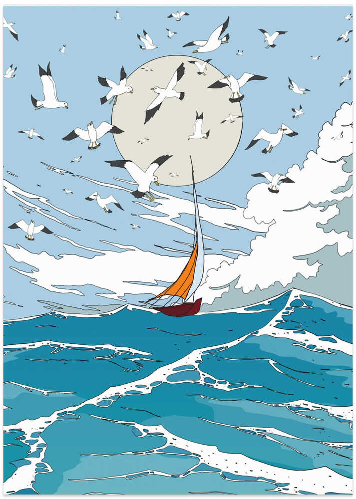 Seelandschaft und Möwen von Nicholas