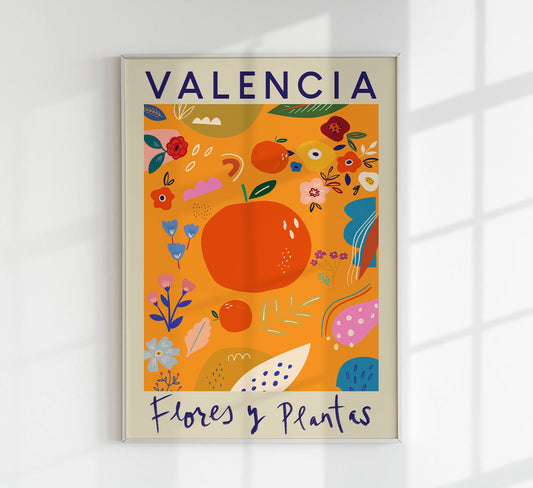 Valencia Flower Market Poster