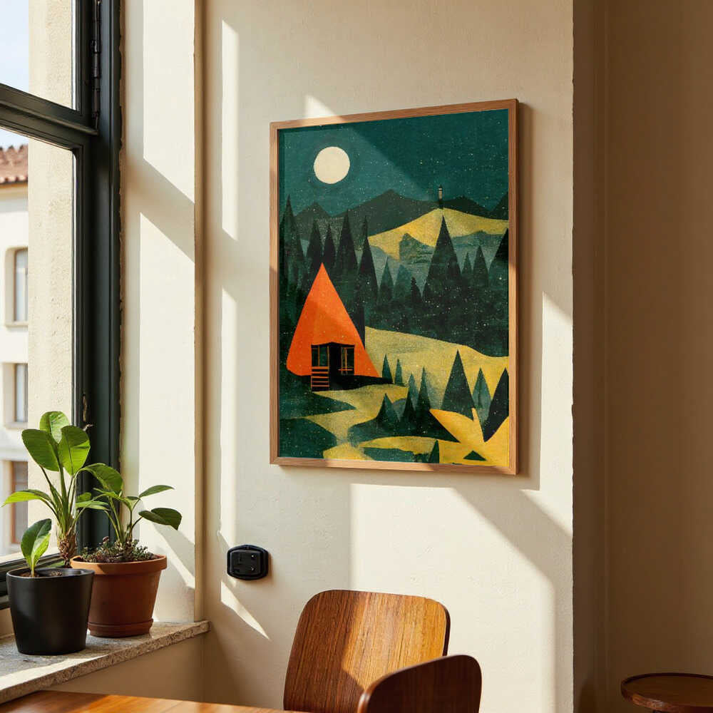 Moonlit Cabin Dream von Treechild