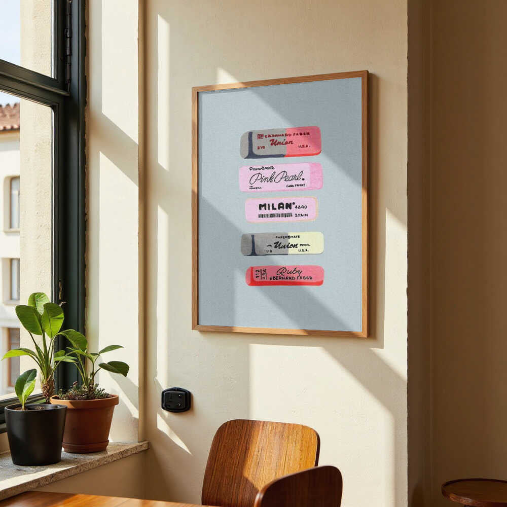 Erasers Art Print by Studio Mandariini