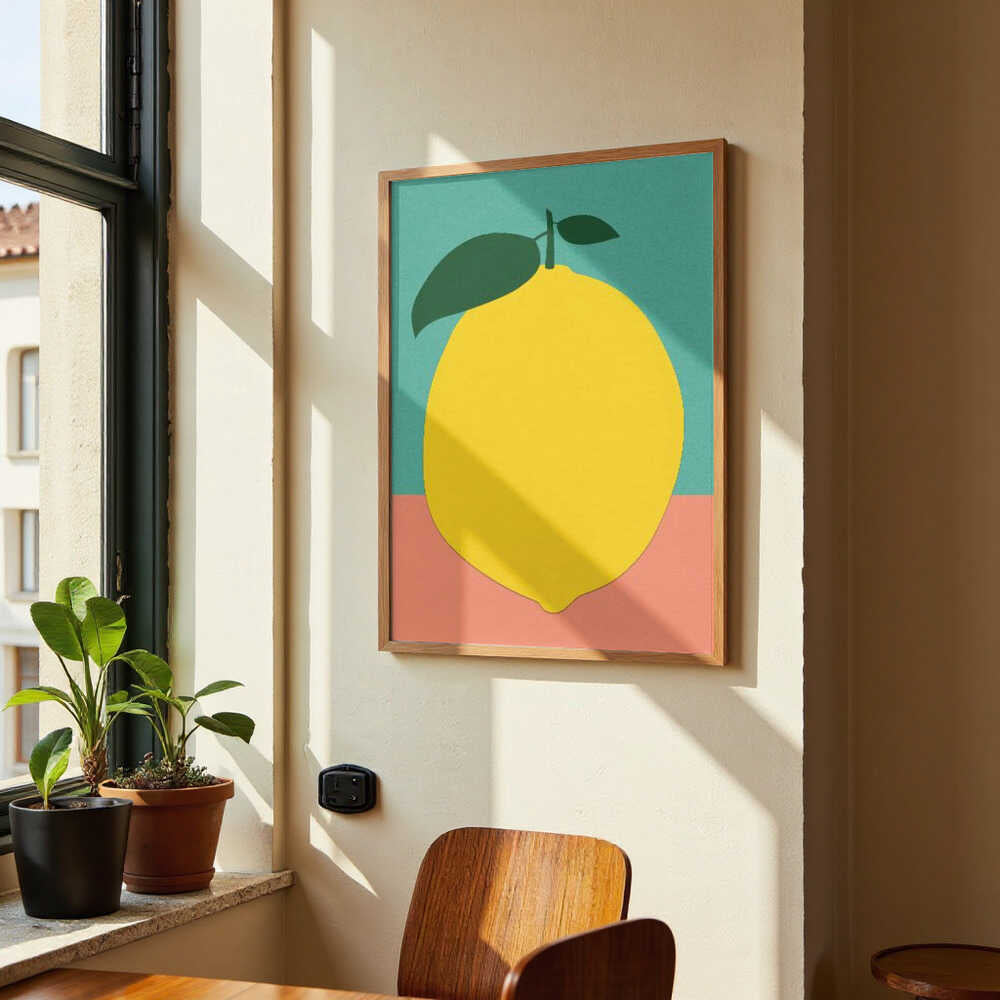 Lemon With Two Leaves by Rosi Feist