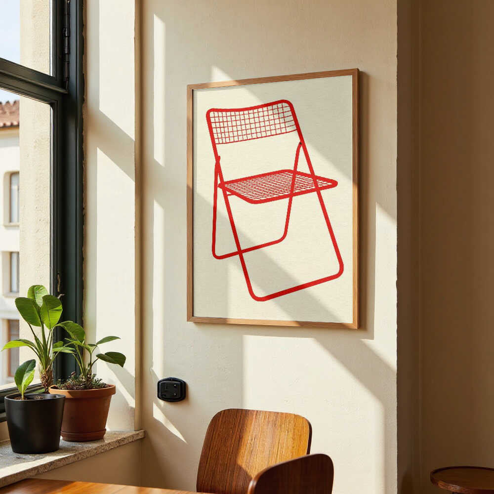 Ted Net Chair Red by Rosi Feist