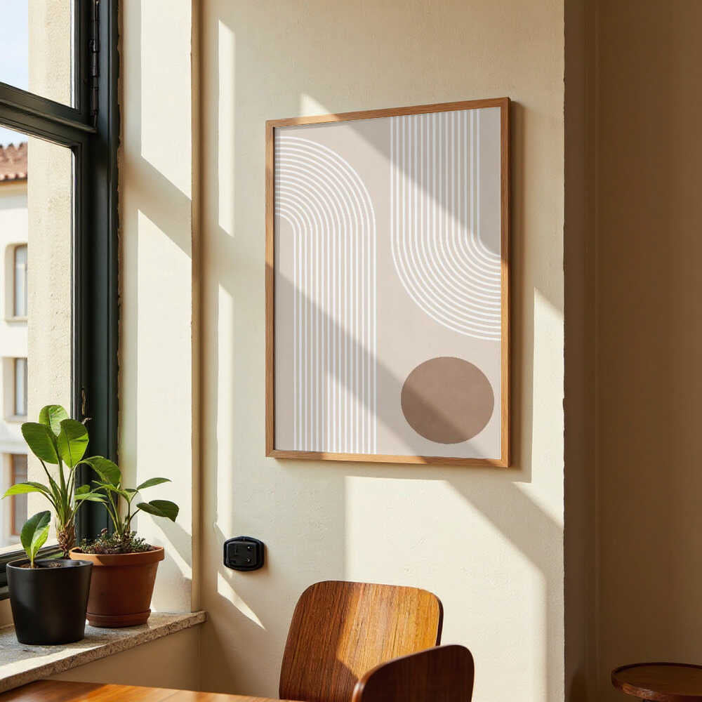 Beige Arc Poster by Elena Ristova