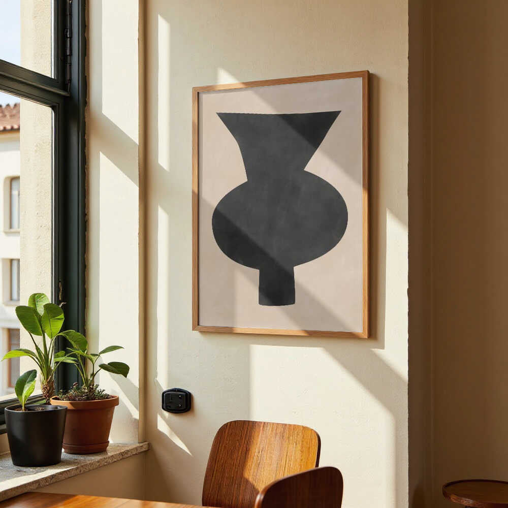 Abstract Vase Silhouette by Elena Ristova