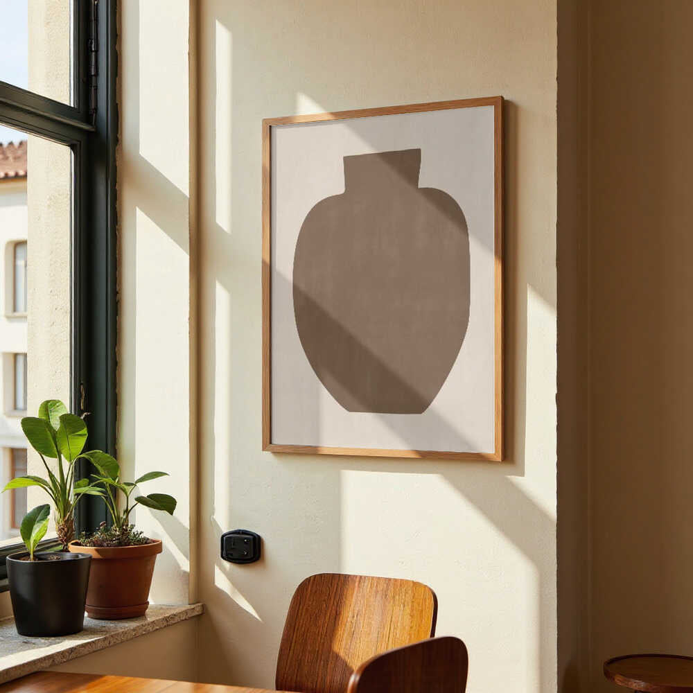 Brown Silhouette of a Vase by Elena Ristova